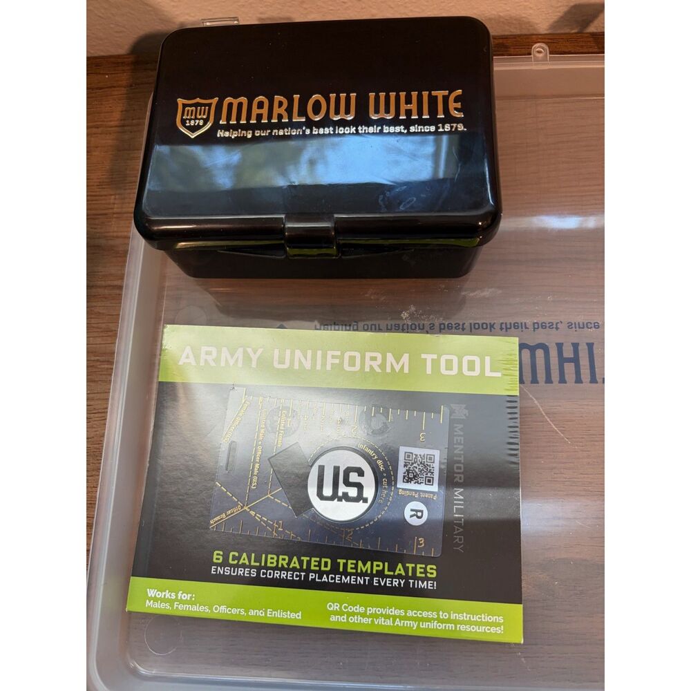 Mentor Military Army Uniform Tool Kit 6 Calibrated Templates with Case NIB